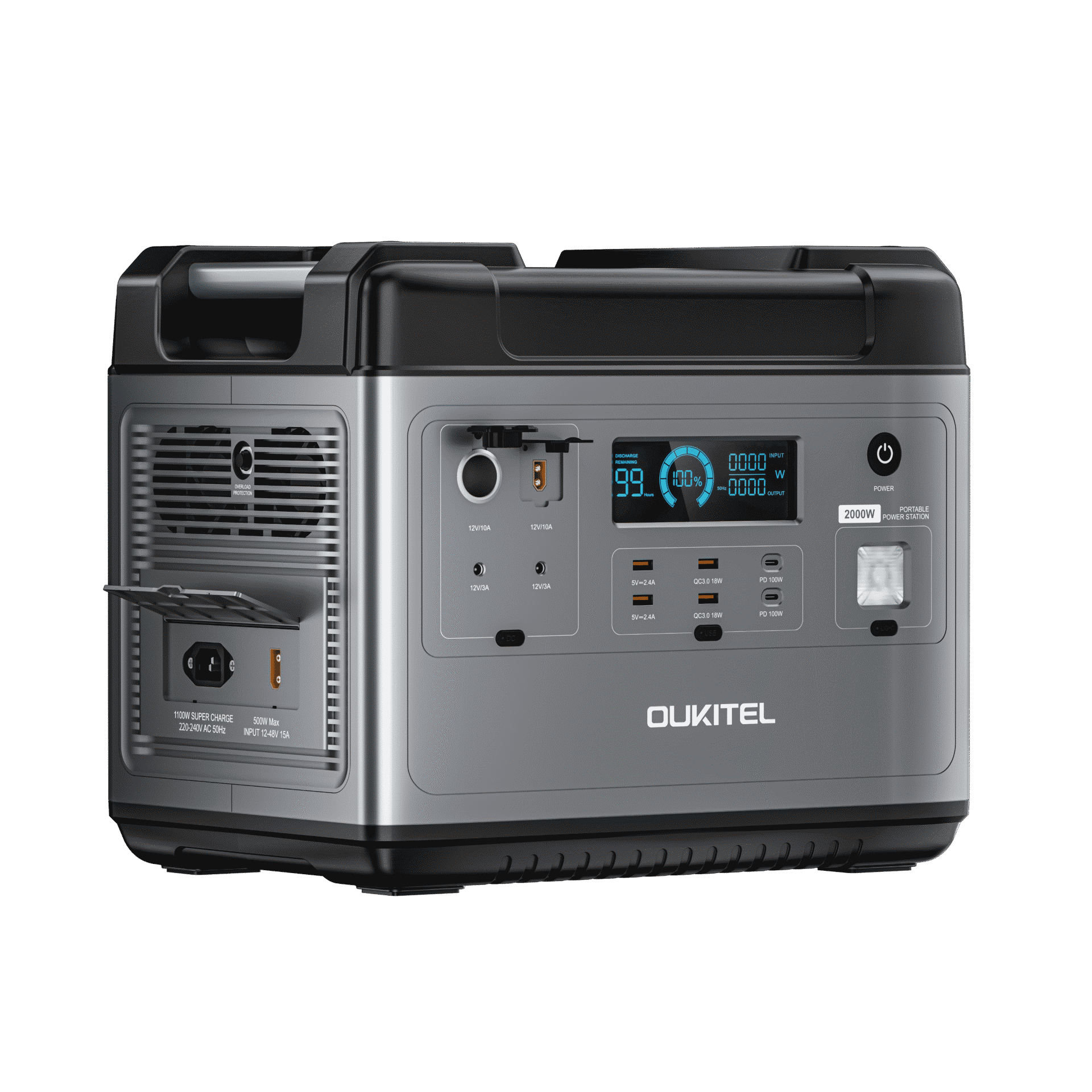 OUKITEL - P2001 Plus Kannettava virta-asema 2400W/2048Wh - Image 2