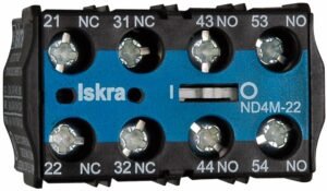 Malmbergs - Auxiliary contact block, 2 NO + 2 NC (Iskra)